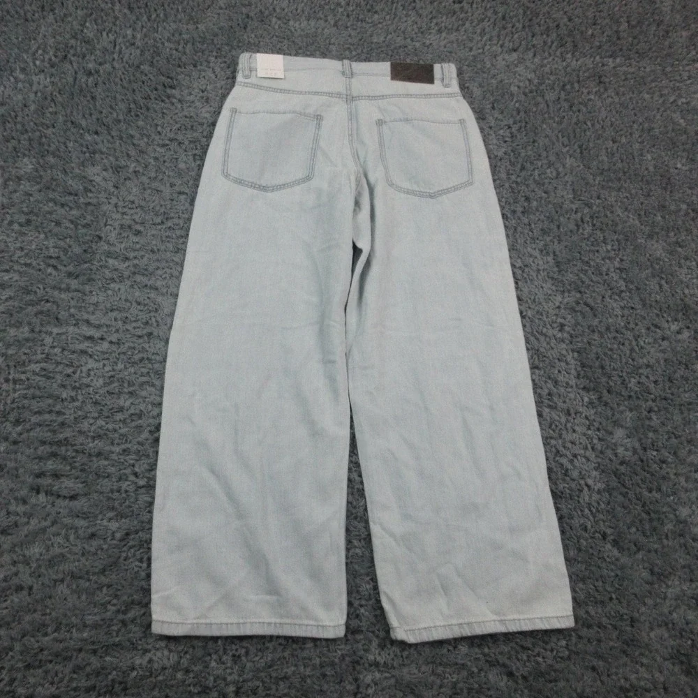 Zara Jeans Mens 32x29* Light Blue Mid Waist Loose Wide Leg Ankle NWT - Picture 15 of 16